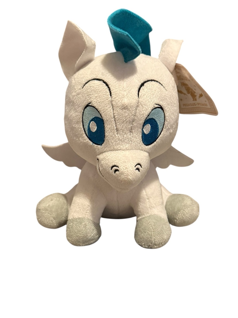 Plush White Hercules Stuffed Toy with Blue Accent - Disney 9 inch